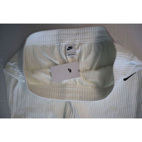 Nike Sportswear FB3210-133 Women Sz 1X White High-Waisted Ribbed Jersey Pants - Picture 3 of 12